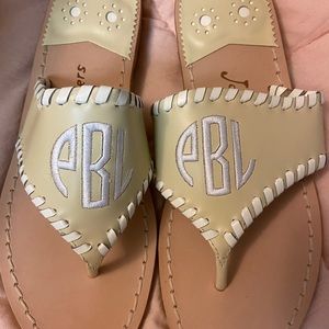NEW Jack Rogers Monogram Sandals